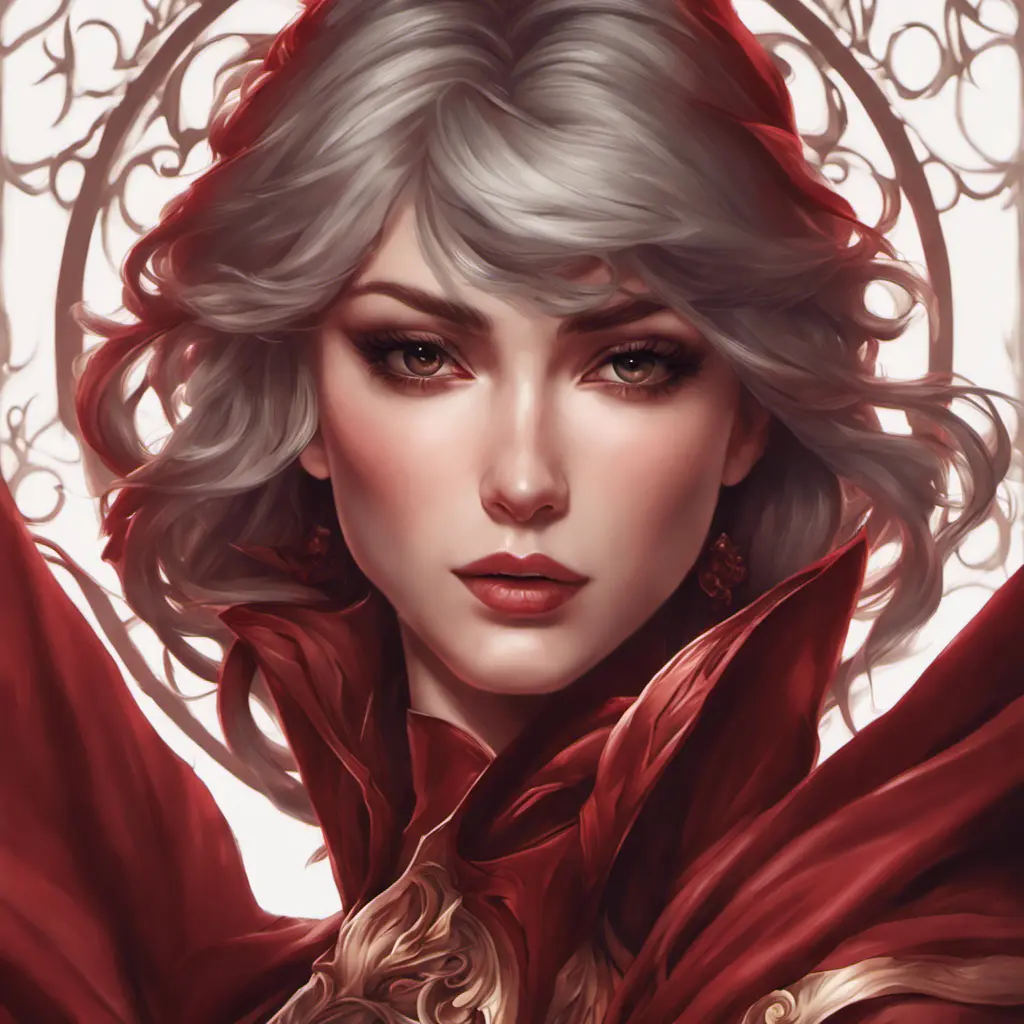 Alluring matte portrait of the beautiful Fiora in dark red, 8k, Highly Detailed, Intricate, Realistic, Sharp Focus, Volumetric Lighting, Fantasy, Elegant by Stanley Artgerm Lau, Alphonse Mucha, WLOP, Stefan Kostic