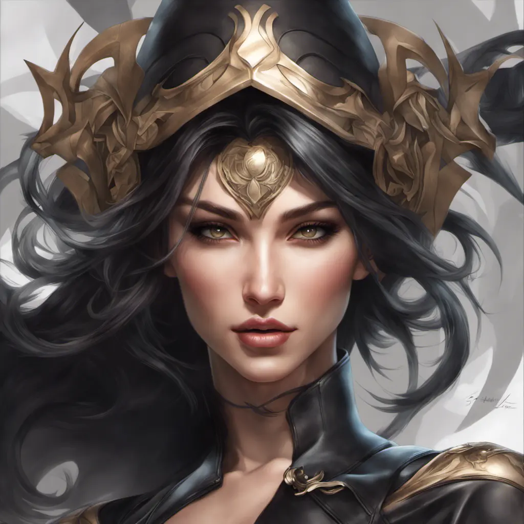 Alluring matte portrait of a beautiful Fiora wearing black leather, 8k, Highly Detailed, Intricate, Half Body, Realistic, Sharp Focus, Volumetric Lighting, Fantasy, Elegant by Stanley Artgerm Lau, Alphonse Mucha, WLOP, Stefan Kostic