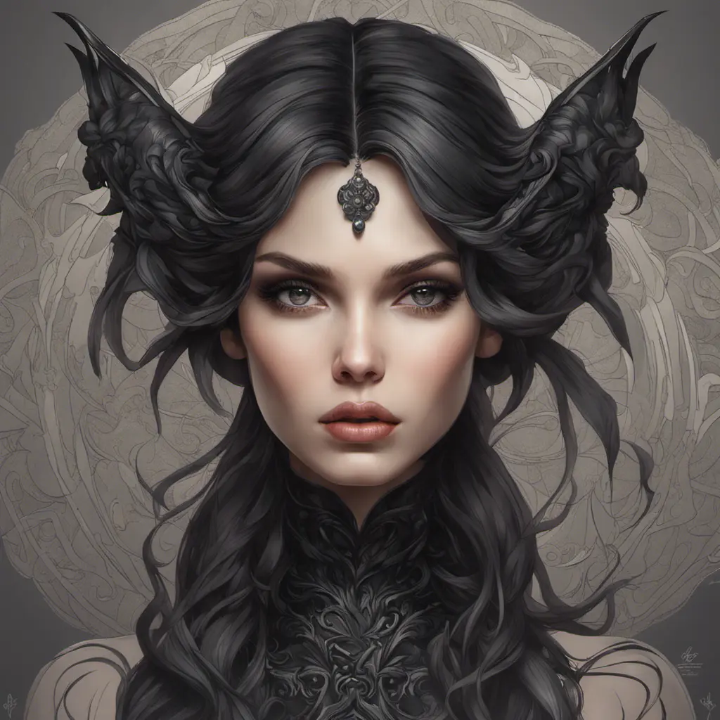 Alluring matte portrait of the beautiful Vex in black, 8k, Highly Detailed, Intricate, Realistic, Sharp Focus, Volumetric Lighting, Fantasy, Elegant by Stanley Artgerm Lau, Alphonse Mucha, WLOP, Stefan Kostic