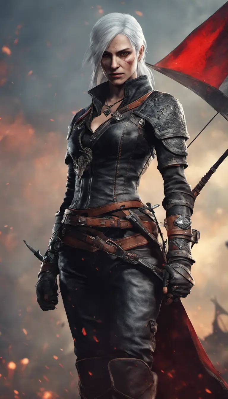 Female rouge assassin in The Witcher 3 Style, 4k, Highly Detailed, Beautiful, Cinematic Lighting, Sharp Focus, Volumetric Lighting, Closeup Portrait, Concept Art