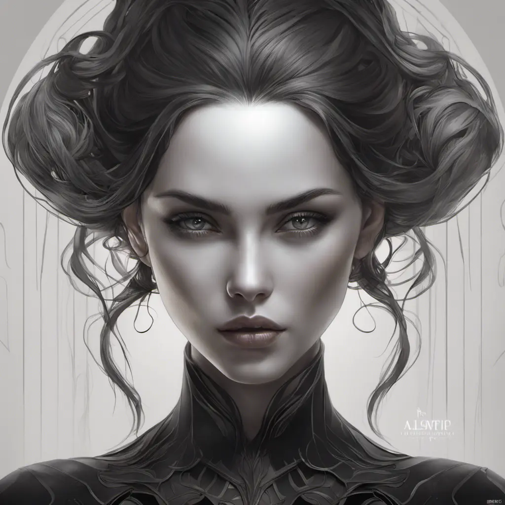 Alluring matte portrait of the beautiful Vex in black, 8k, Highly Detailed, Intricate, Realistic, Sharp Focus, Volumetric Lighting, Fantasy, Elegant by Stanley Artgerm Lau, Alphonse Mucha, WLOP, Stefan Kostic