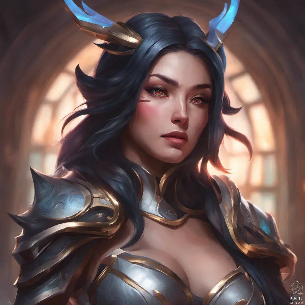 Matte portrait of Irelia from League of Legends with tattoos, 8k, Highly Detailed, Powerful, Alluring, Artstation, Magical, Digital Painting, Photo Realistic, Sharp Focus, Volumetric Lighting, Concept Art by Stanley Artgerm Lau, Alphonse Mucha, Greg Rutkowski