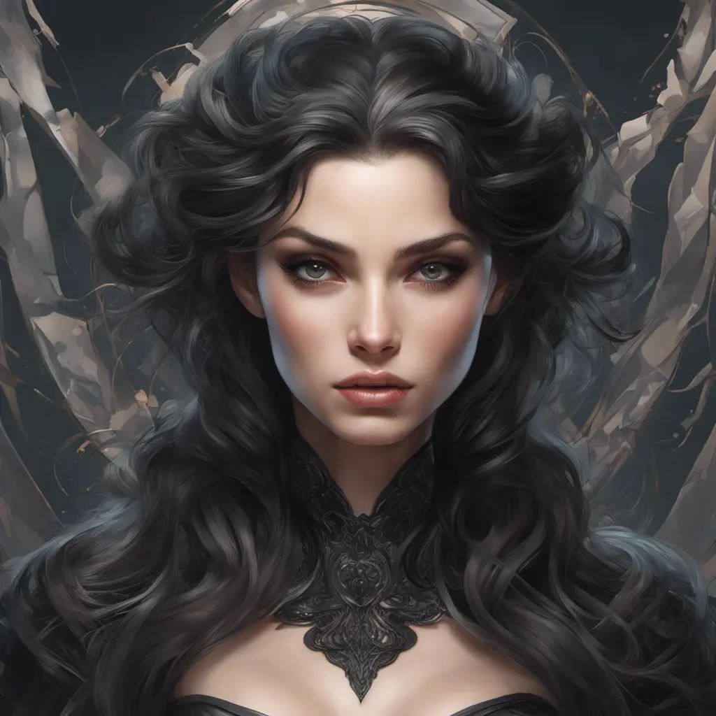 Alluring matte portrait of the beautiful Vex in black, 8k, Highly Detailed, Intricate, Realistic, Sharp Focus, Volumetric Lighting, Fantasy, Elegant by Stanley Artgerm Lau, Alphonse Mucha, WLOP, Stefan Kostic