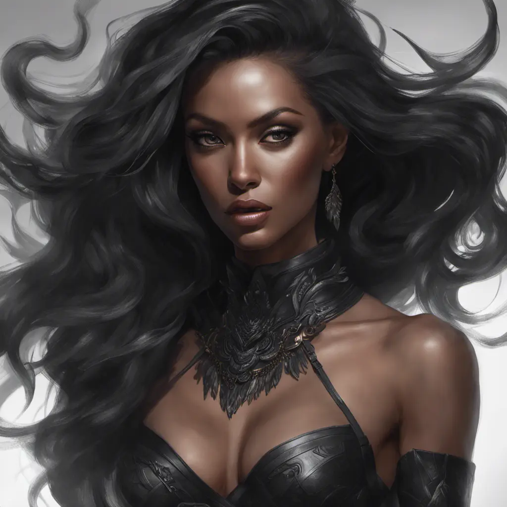 Alluring matte portrait of a fierce beautiful Samira in black, 8k, Highly Detailed, Intricate, Half Body, Realistic, Sharp Focus, Volumetric Lighting, Fantasy, Elegant by Stanley Artgerm Lau, WLOP, Stefan Kostic