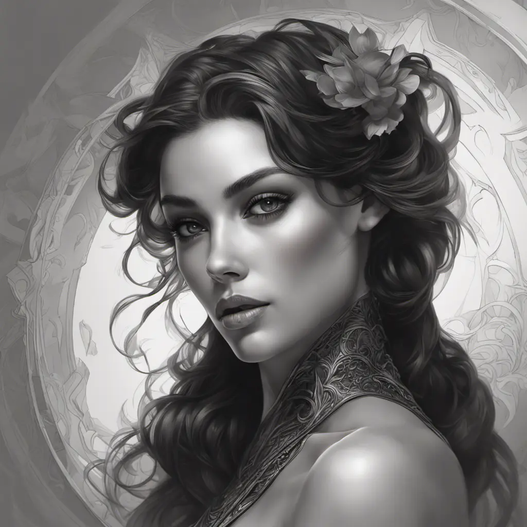 Alluring matte portrait of the beautiful Vex in black, 8k, Highly Detailed, Intricate, Realistic, Sharp Focus, Volumetric Lighting, Fantasy, Elegant by Stanley Artgerm Lau, Alphonse Mucha, WLOP, Stefan Kostic