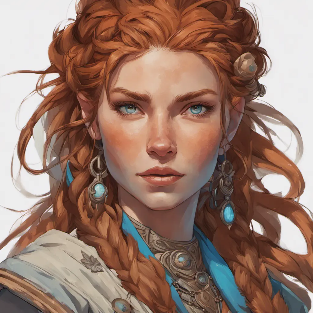 Anime portrait of Aloy, Highly Detailed, Intricate, Artstation, Beautiful, Digital Painting, Sharp Focus, Concept Art, Elegant by Alphonse Mucha