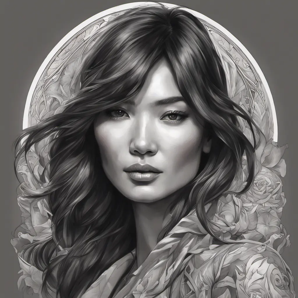 Gemma Chan, colorful painting on grey scale face, powerful, magic, thunders, dramatic lighting, intricate tattoos, wild, highly detailed, digital painting, artstation, concept art, smooth, sharp focus, illustration, art by artgerm and greg rutkowski and alphonse mucha, footage, 4k, Hyper Detailed