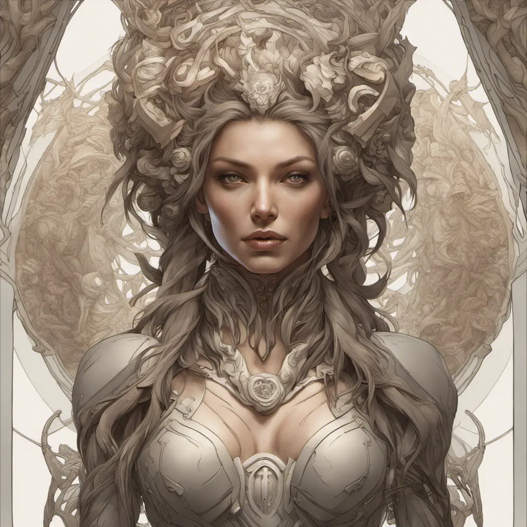 Alluring matte portrait of a beautiful Sarah Kerrigan, 8k, Highly Detailed, Intricate, Half Body, Realistic, Sharp Focus, Volumetric Lighting, Fantasy, Elegant by Alphonse Mucha