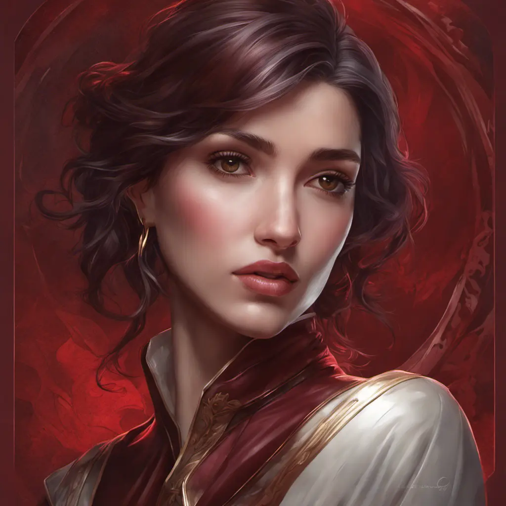 Alluring matte portrait of the beautiful Fiora in dark red, 8k, Highly Detailed, Intricate, Realistic, Sharp Focus, Volumetric Lighting, Fantasy, Elegant by Stanley Artgerm Lau, Alphonse Mucha, WLOP, Stefan Kostic