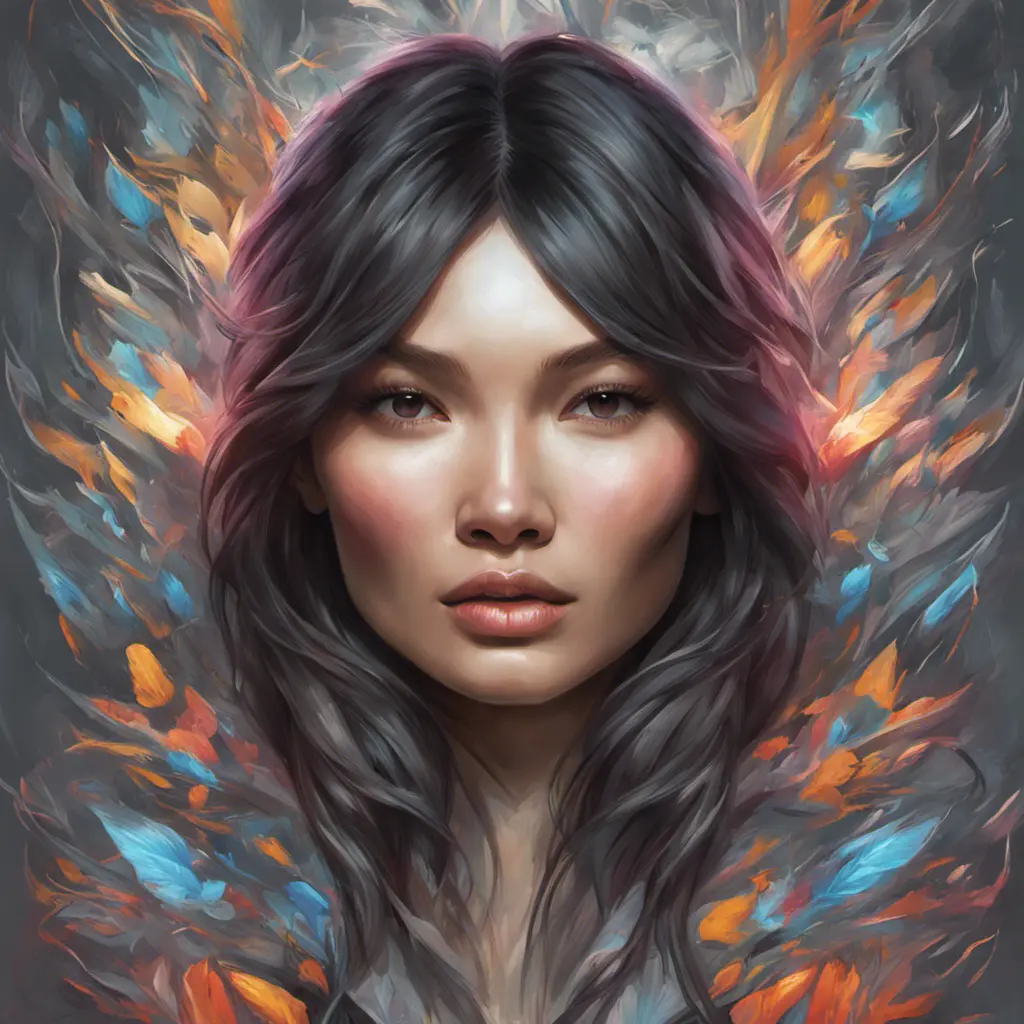 Gemma Chan, colorful painting on grey scale face, powerful, magic, thunders, dramatic lighting, intricate tattoos, wild, highly detailed, digital painting, artstation, concept art, smooth, sharp focus, illustration, art by artgerm and greg rutkowski and alphonse mucha, footage, 4k, Hyper Detailed