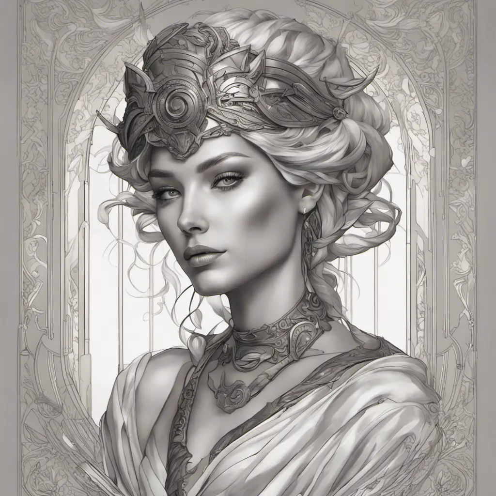 Alluring matte portrait of the beautiful goddess Artemis in black in the style of Stefan Kostic, 8k, Highly Detailed, Intricate, Realistic, Sharp Focus, Volumetric Lighting, Fantasy, Elegant by Stanley Artgerm Lau, Alphonse Mucha, WLOP