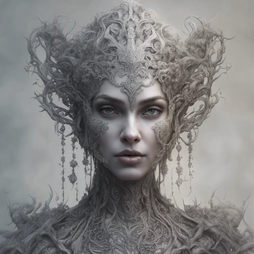 Alluring highly detailed matte portrait of a beautiful wraith in the style of Stefan Kostic, 8k, High Definition, Highly Detailed, Intricate, Half Body, Realistic, Sharp Focus, Fantasy, Elegant