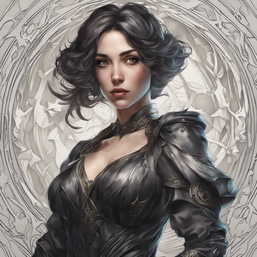 Alluring matte portrait of the beautiful Fiora in black, 8k, Highly Detailed, Intricate, Realistic, Sharp Focus, Volumetric Lighting, Fantasy, Elegant by Stanley Artgerm Lau, Alphonse Mucha, WLOP, Stefan Kostic