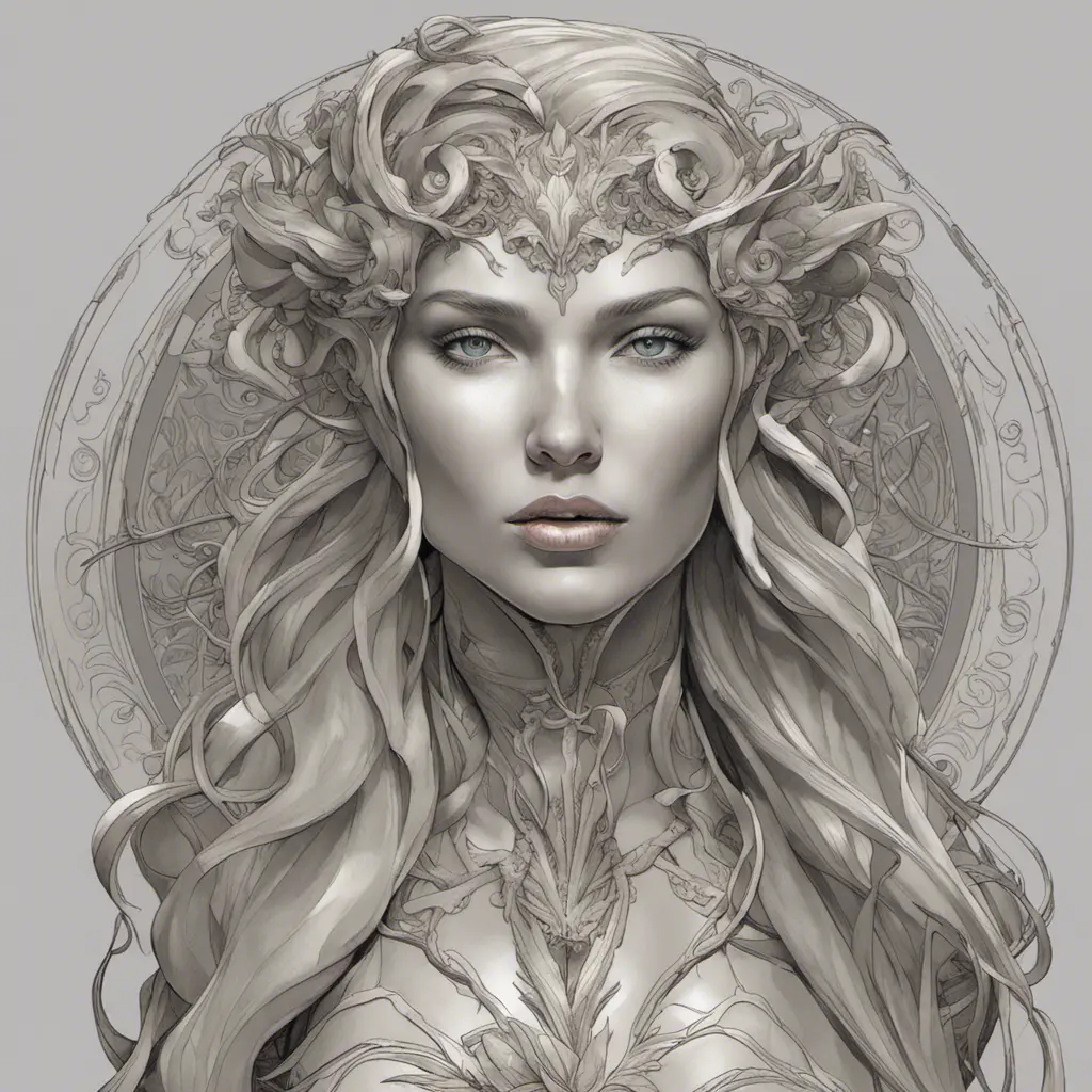 Alluring matte portrait of a beautiful Sarah Kerrigan, 8k, Highly Detailed, Intricate, Half Body, Realistic, Sharp Focus, Volumetric Lighting, Fantasy, Elegant by Alphonse Mucha