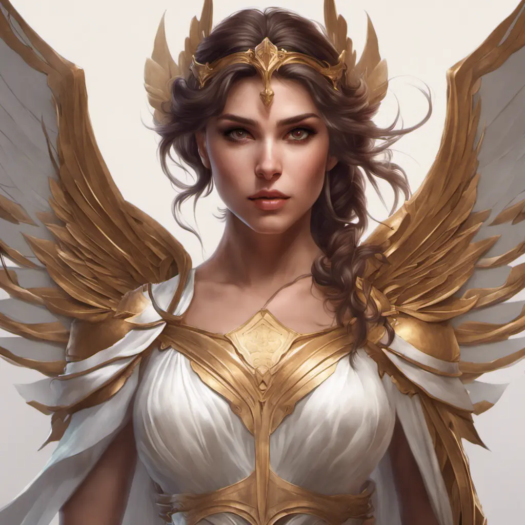 Alluring matte portrait of a beautiful Kassandra with wings, 8k, Highly Detailed, Intricate, Half Body, Realistic, Sharp Focus, Volumetric Lighting, Fantasy, Elegant by Stanley Artgerm Lau, Alphonse Mucha, WLOP