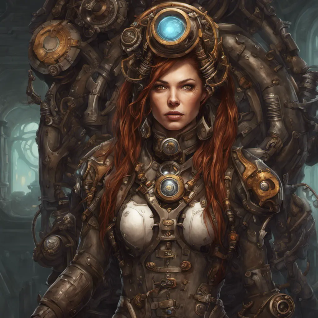 Steampunk portrait of Sarah Kerrigan, Highly Detailed, Intricate, Artstation, Beautiful, Digital Painting, Sharp Focus, Concept Art, Elegant