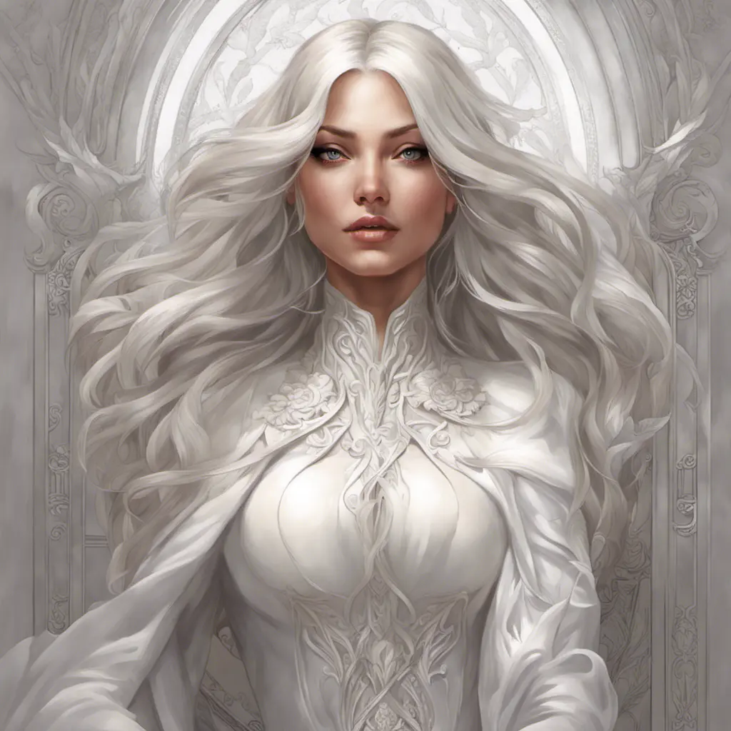 Alluring matte portrait of the beautiful Katarina in white, 8k, Highly Detailed, Intricate, Realistic, Sharp Focus, Volumetric Lighting, Fantasy, Elegant by Stanley Artgerm Lau, Alphonse Mucha, WLOP, Stefan Kostic