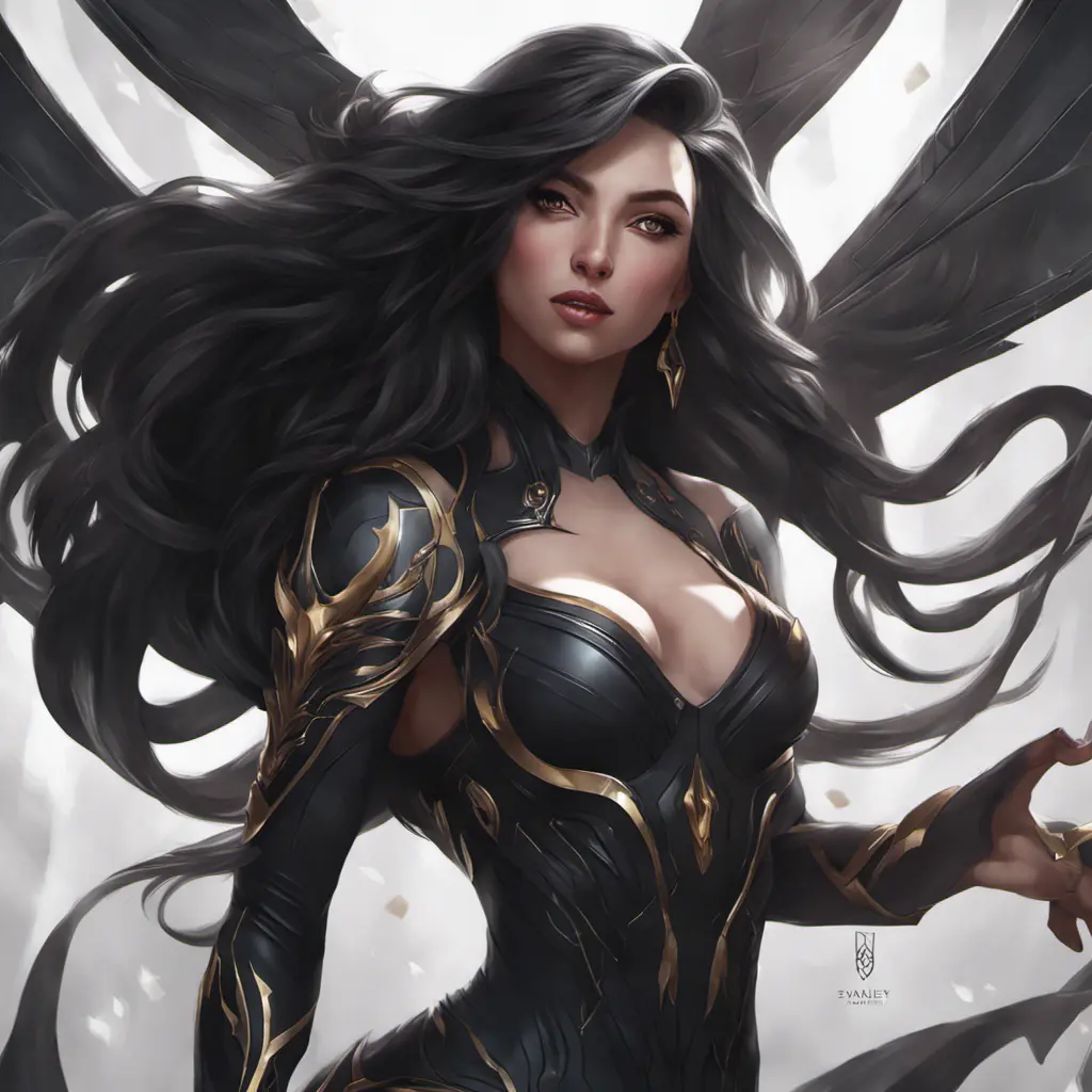 Alluring matte portrait of a fierce beautiful Irelia in black, 8k, Highly Detailed, Intricate, Half Body, Realistic, Sharp Focus, Volumetric Lighting, Fantasy, Elegant by Stanley Artgerm Lau, WLOP, Stefan Kostic