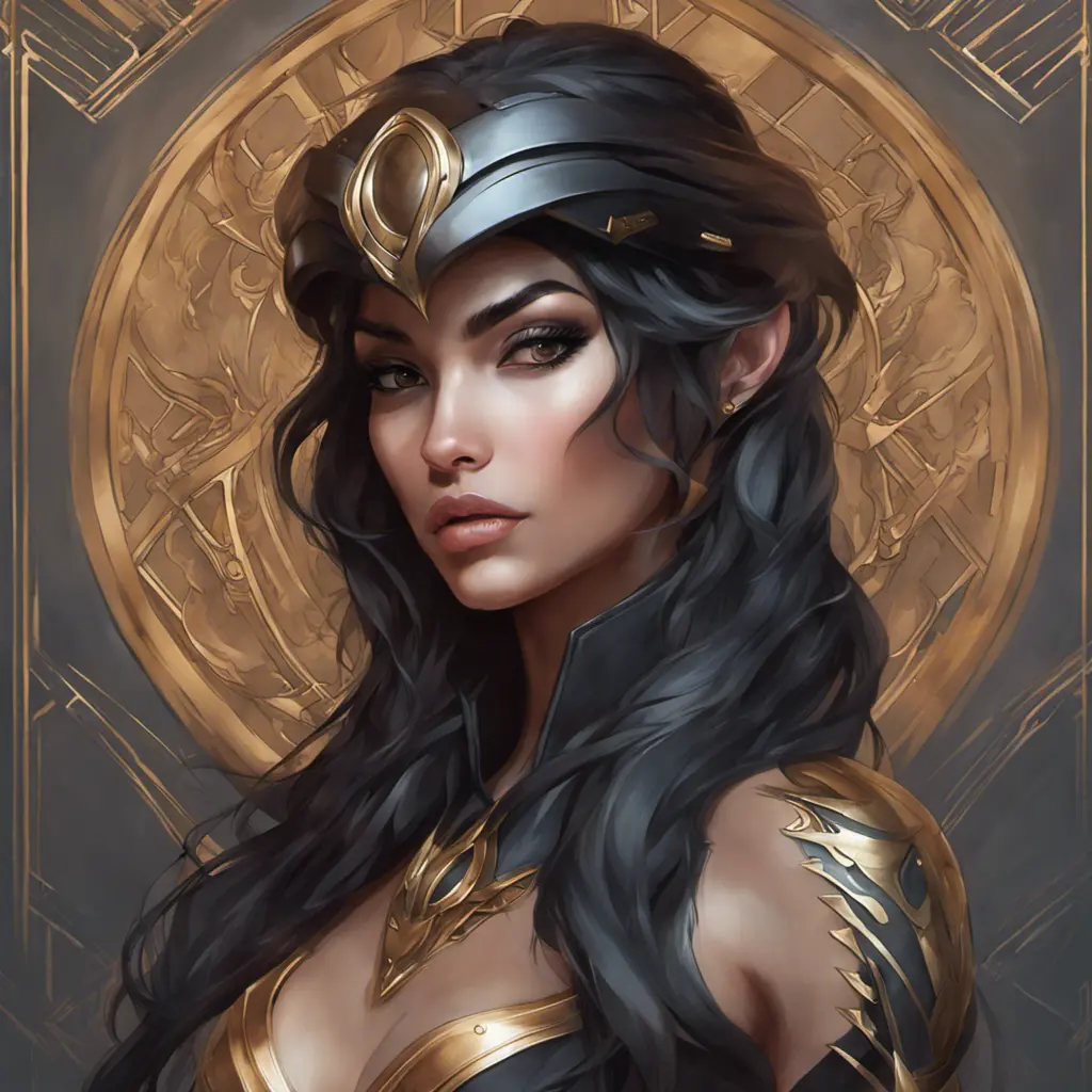 Alluring matte portrait of a beautiful Sivir wearing black leather, 8k, Highly Detailed, Intricate, Half Body, Realistic, Sharp Focus, Volumetric Lighting, Fantasy, Elegant by Stanley Artgerm Lau, Alphonse Mucha, WLOP