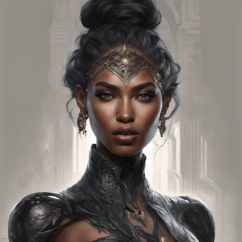 Alluring matte portrait of a fierce beautiful Samira in black, 8k, Highly Detailed, Intricate, Half Body, Realistic, Sharp Focus, Volumetric Lighting, Fantasy, Elegant by Stanley Artgerm Lau, WLOP, Stefan Kostic