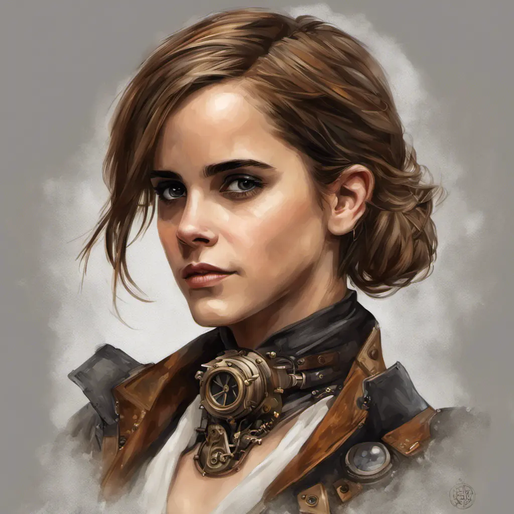 Steampunk portrait of Emma Watson, Highly Detailed, Intricate, Artstation, Beautiful, Digital Painting, Sharp Focus, Concept Art, Elegant