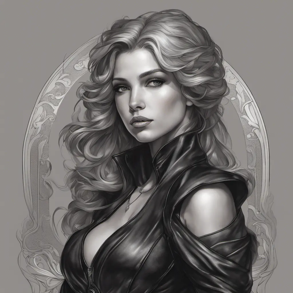 Alluring matte portrait of a beautiful Bel'veth wearing black leather, 8k, Highly Detailed, Intricate, Half Body, Realistic, Sharp Focus, Volumetric Lighting, Fantasy, Elegant by Stanley Artgerm Lau, Alphonse Mucha, WLOP