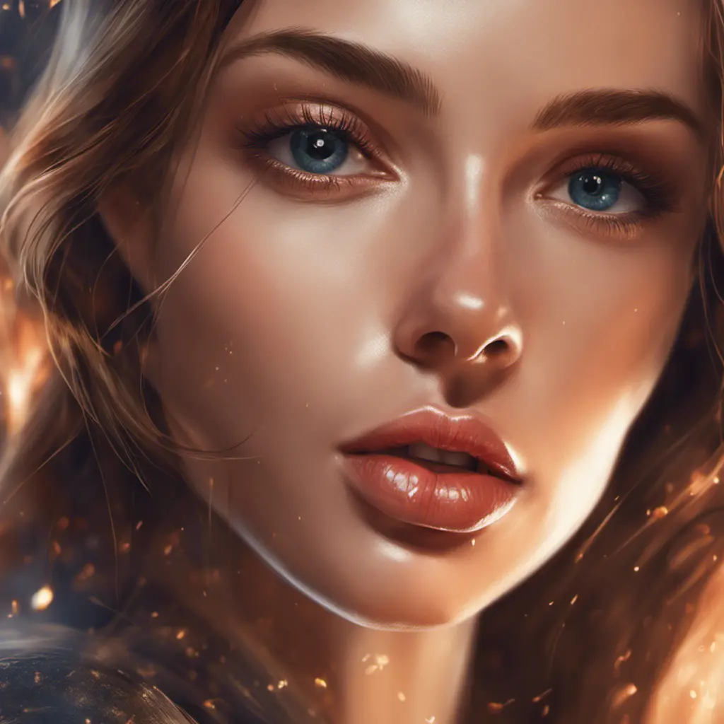 Closeup of a gorgeous female model in the style of stefan kostic, 8k, High Definition, Digital Illustration, Bokeh effect, Photo Realistic, Sharp Focus by Stanley Artgerm Lau