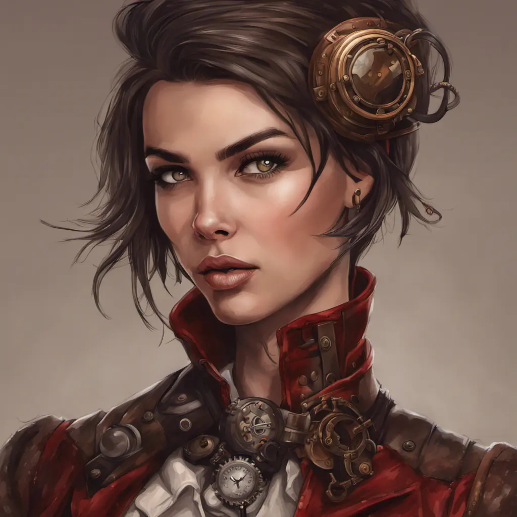 Steampunk portrait of Ruby Rose, Highly Detailed, Intricate, Artstation, Beautiful, Digital Painting, Sharp Focus, Concept Art, Elegant