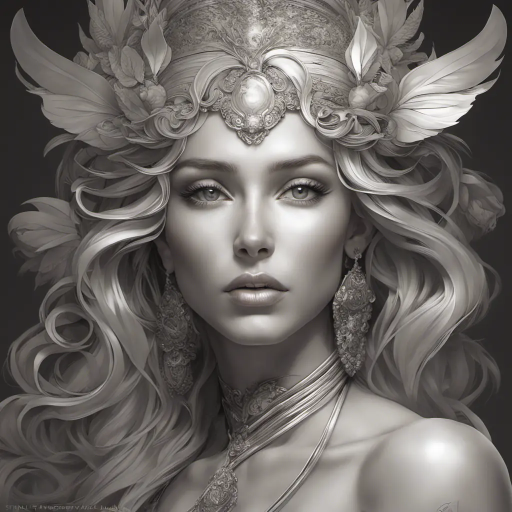 Alluring matte portrait of the beautiful goddess Ker in the style of Stefan Kostic, 8k, Highly Detailed, Intricate, Realistic, Sharp Focus, Volumetric Lighting, Fantasy, Elegant by Stanley Artgerm Lau, Alphonse Mucha, WLOP