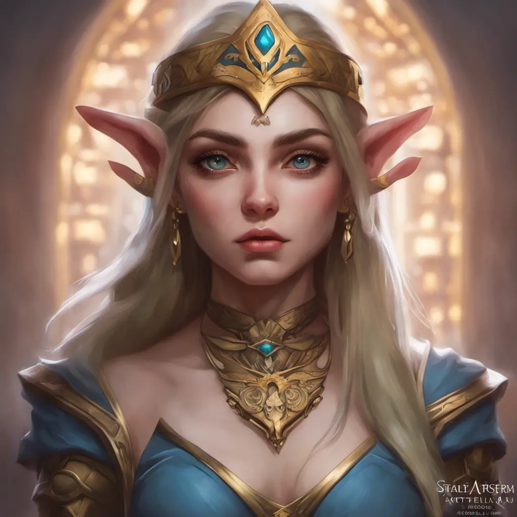 Matte portrait of Princess Zelda with tattoos, 8k, Highly Detailed, Powerful, Alluring, Artstation, Magical, Digital Painting, Photo Realistic, Sharp Focus, Volumetric Lighting, Concept Art by Stanley Artgerm Lau, Greg Rutkowski