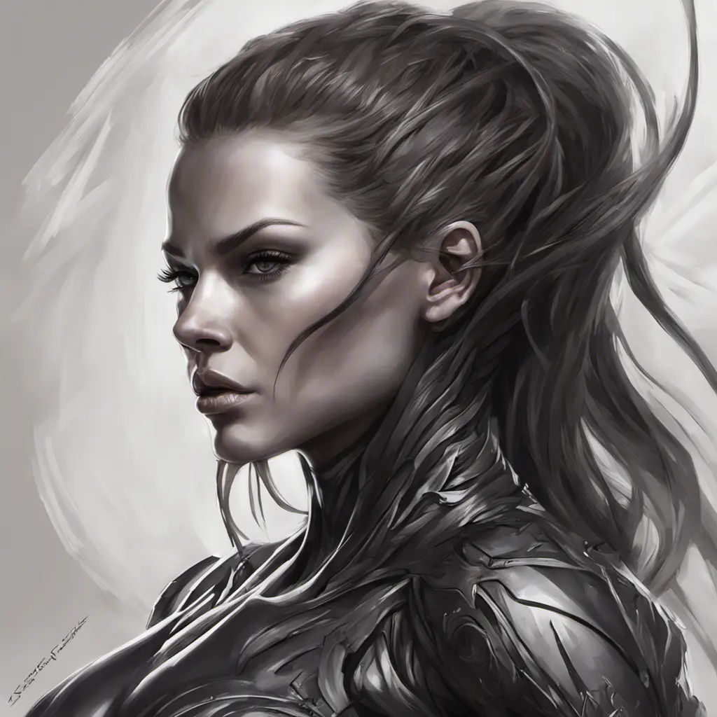 Alluring matte portrait of a fierce beautiful Sarah Kerrigan in black, 8k, Highly Detailed, Intricate, Half Body, Realistic, Sharp Focus, Volumetric Lighting, Fantasy, Elegant by Stanley Artgerm Lau, WLOP, Stefan Kostic