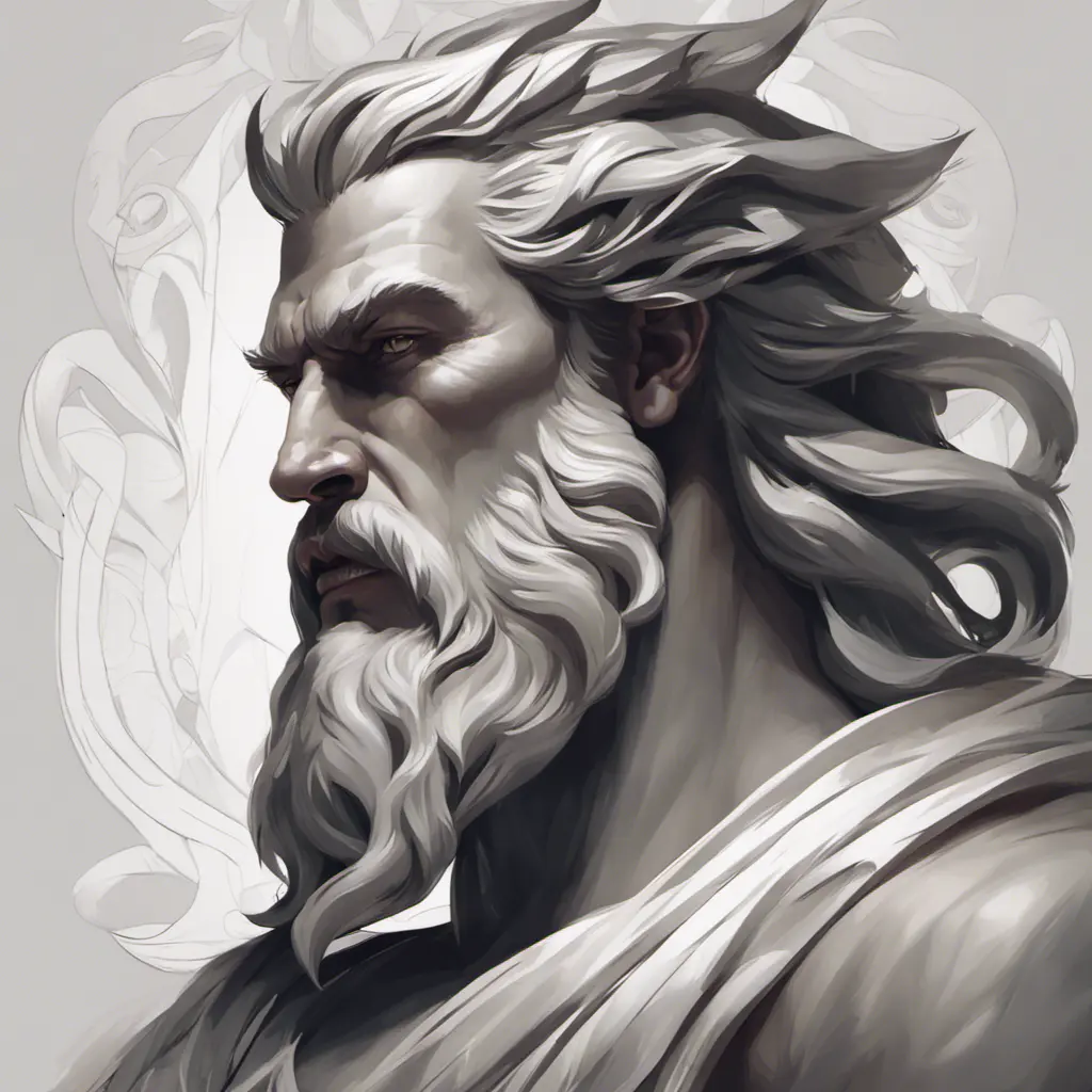 Matte portrait of a fierce God Zeus, 4k, Highly Detailed, Hyper Detailed, Powerful, Artstation, Vintage Illustration, Digital Painting, Sharp Focus, Smooth, Concept Art by Stanley Artgerm Lau, Alphonse Mucha, Greg Rutkowski