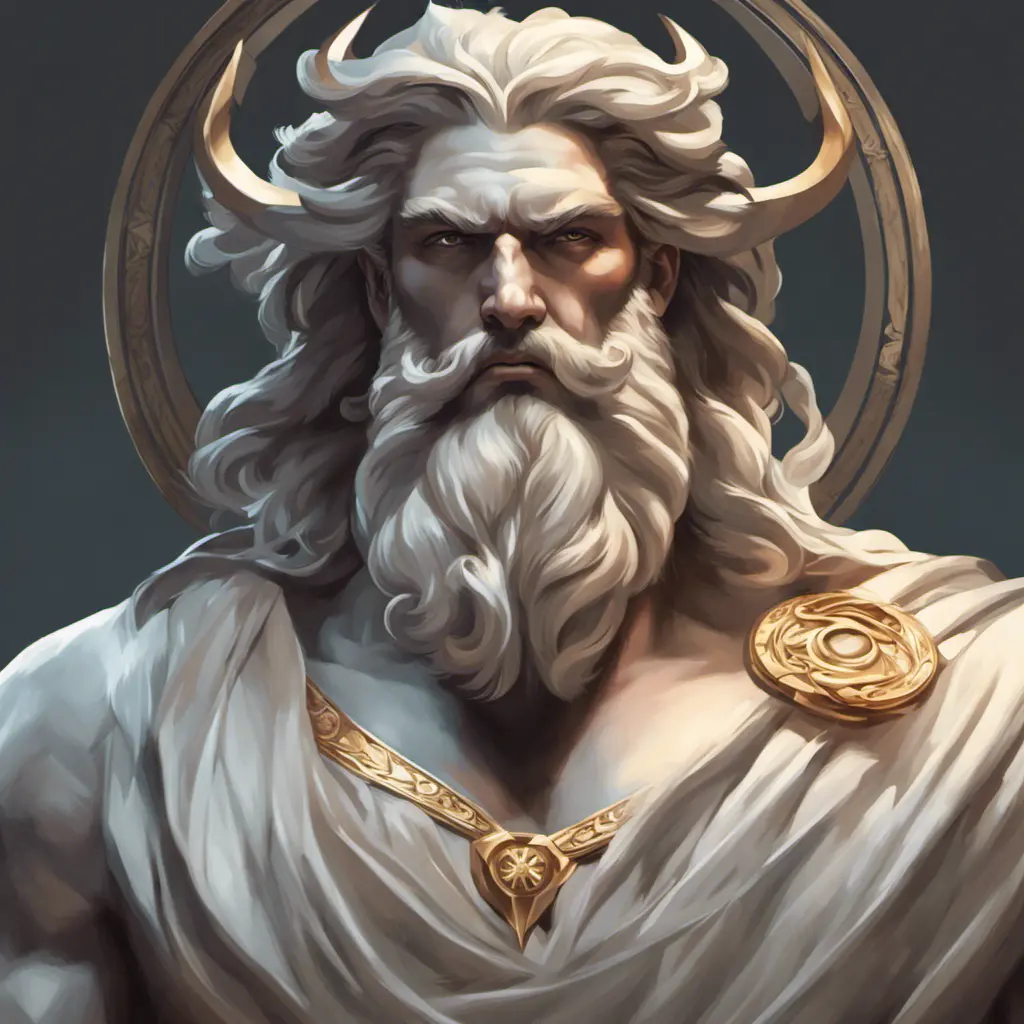 Matte portrait of a fierce God Zeus, 4k, Highly Detailed, Hyper Detailed, Powerful, Artstation, Vintage Illustration, Digital Painting, Sharp Focus, Smooth, Concept Art by Stanley Artgerm Lau, Alphonse Mucha, Greg Rutkowski