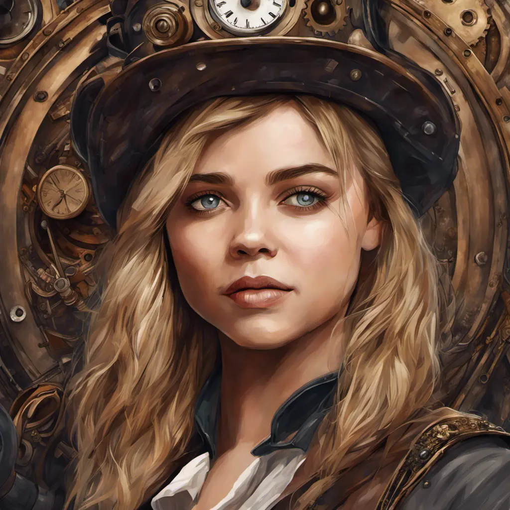 Steampunk portrait of Chloë Grace Moretz, Highly Detailed, Intricate, Artstation, Beautiful, Digital Painting, Sharp Focus, Concept Art, Elegant