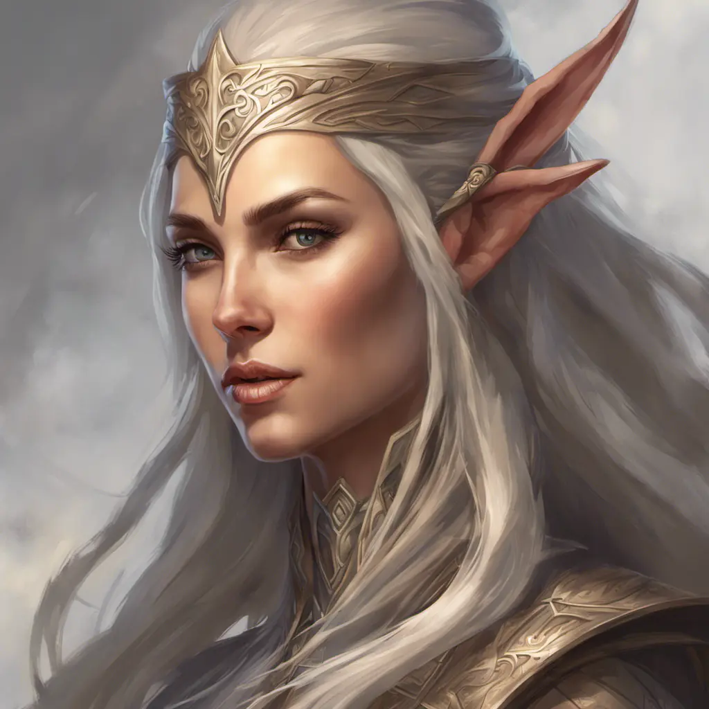 D&D concept art of gorgeous elven woman in the style of Stefan Kostic, 8k, High Definition, Highly Detailed, Intricate, Half Body, Realistic, Sharp Focus, Fantasy, Elegant by Stanley Artgerm Lau, WLOP