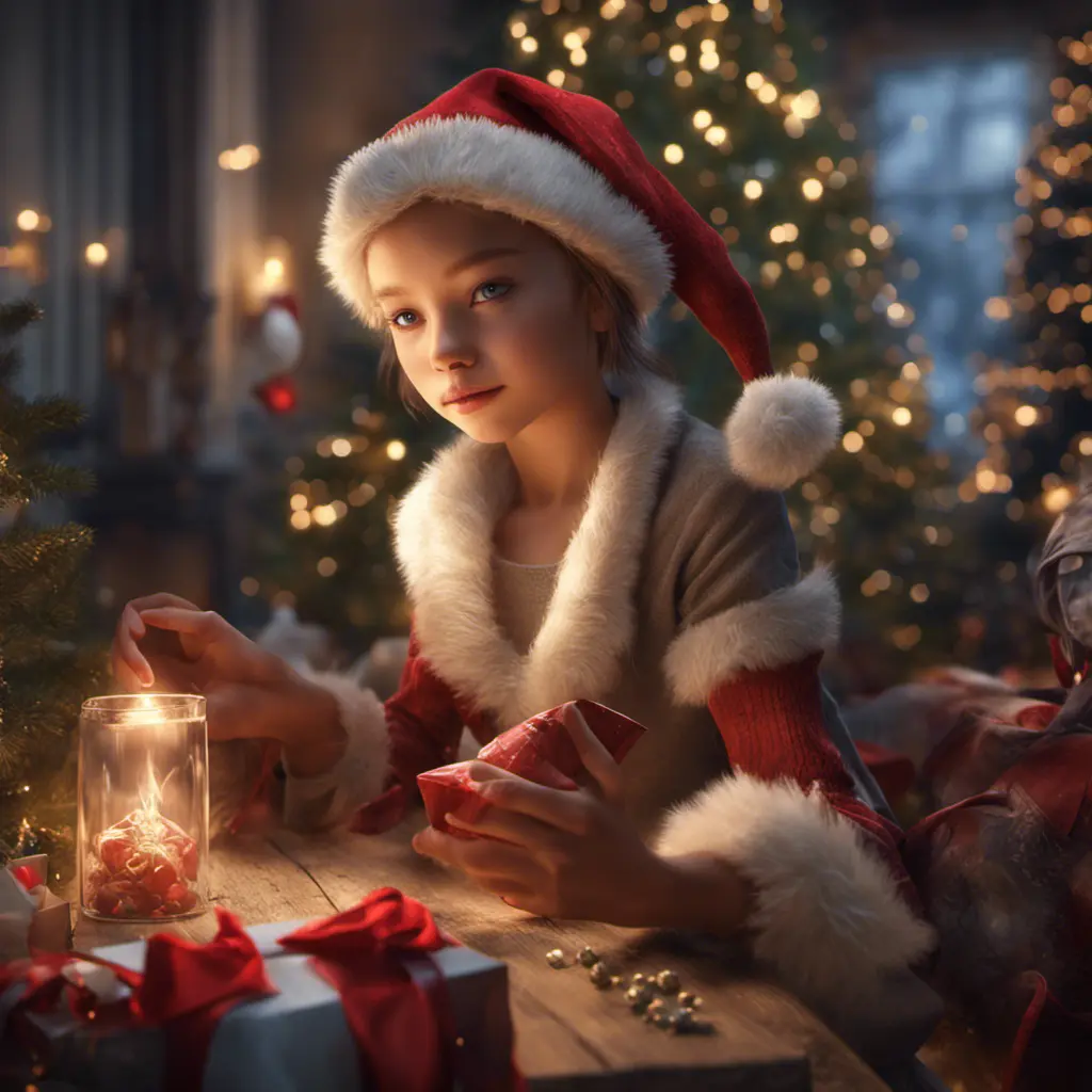 A Christmas Miracle, 8k, Highly Detailed, Magical, Stunning, Photo Realistic, Sharp Focus, Volumetric Lighting, Fantasy by Stanley Artgerm Lau