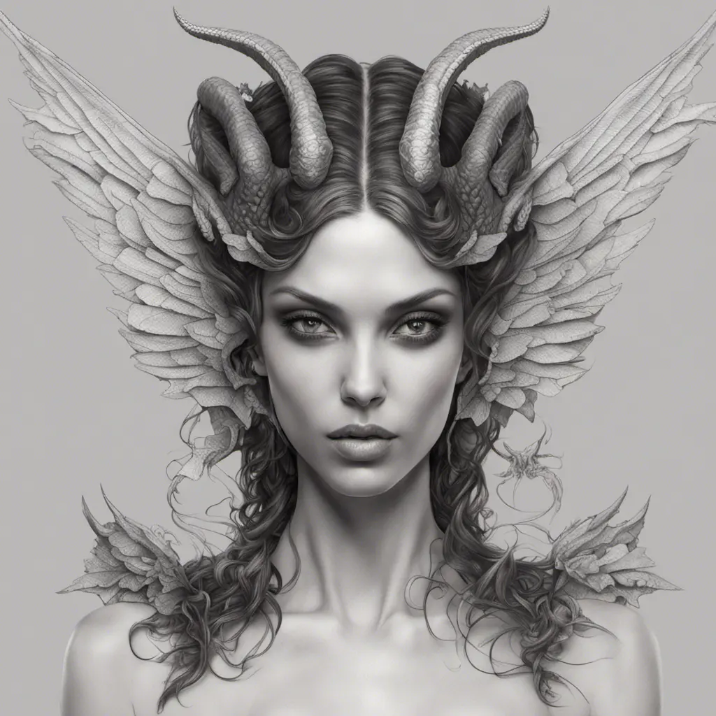 Alluring highly detailed matte portrait of a beautiful winged succubus in the style of Stefan Kostic, 8k, High Definition, Highly Detailed, Intricate, Half Body, Realistic, Sharp Focus, Fantasy, Elegant