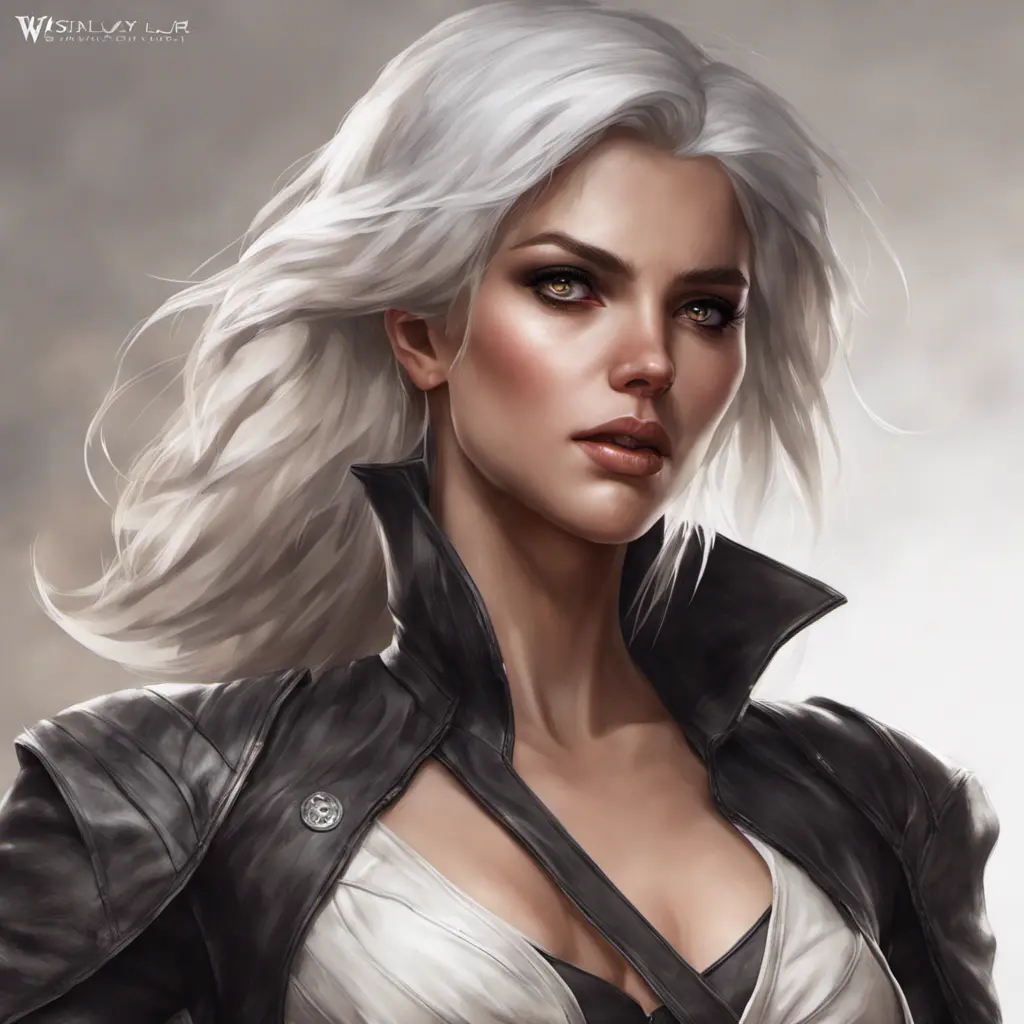 Alluring matte portrait of a beautiful Ciri wearing black leather, 8k, Highly Detailed, Intricate, Half Body, Realistic, Sharp Focus, Volumetric Lighting, Fantasy, Elegant by Stanley Artgerm Lau, WLOP