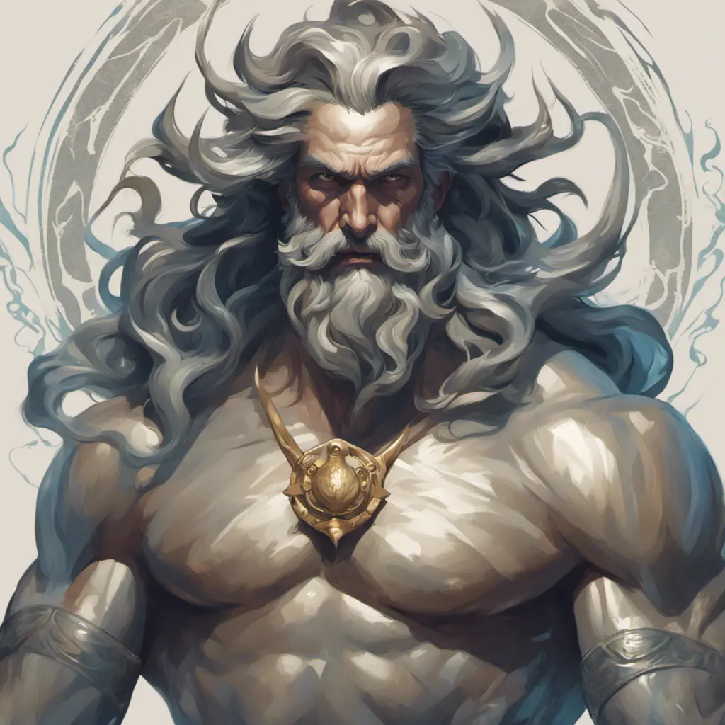 Matte portrait of a fierce Poseidon, God of the sea, 4k, Highly Detailed, Hyper Detailed, Powerful, Artstation, Vintage Illustration, Digital Painting, Sharp Focus, Smooth, Concept Art by Stanley Artgerm Lau, Alphonse Mucha, Greg Rutkowski