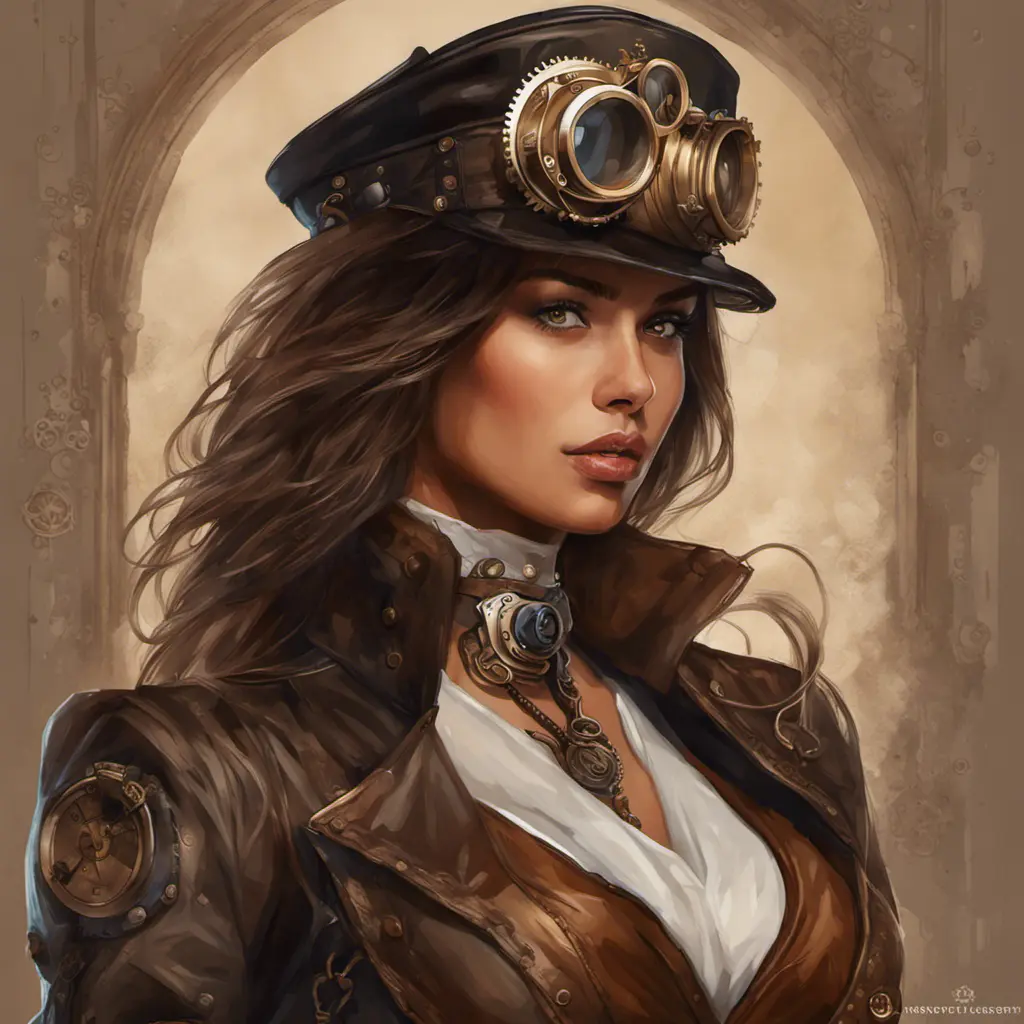 Steampunk portrait of Irina Shayk, Highly Detailed, Intricate, Artstation, Beautiful, Digital Painting, Sharp Focus, Concept Art, Elegant