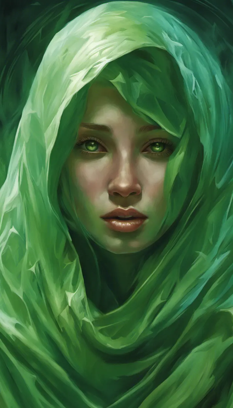 close up green ghost, 4k, Highly Detailed, Hyper Detailed, Powerful, Artstation, Vintage Illustration, Digital Painting, Sharp Focus, Smooth, Concept Art by Stanley Artgerm Lau, Alphonse Mucha, Greg Rutkowski