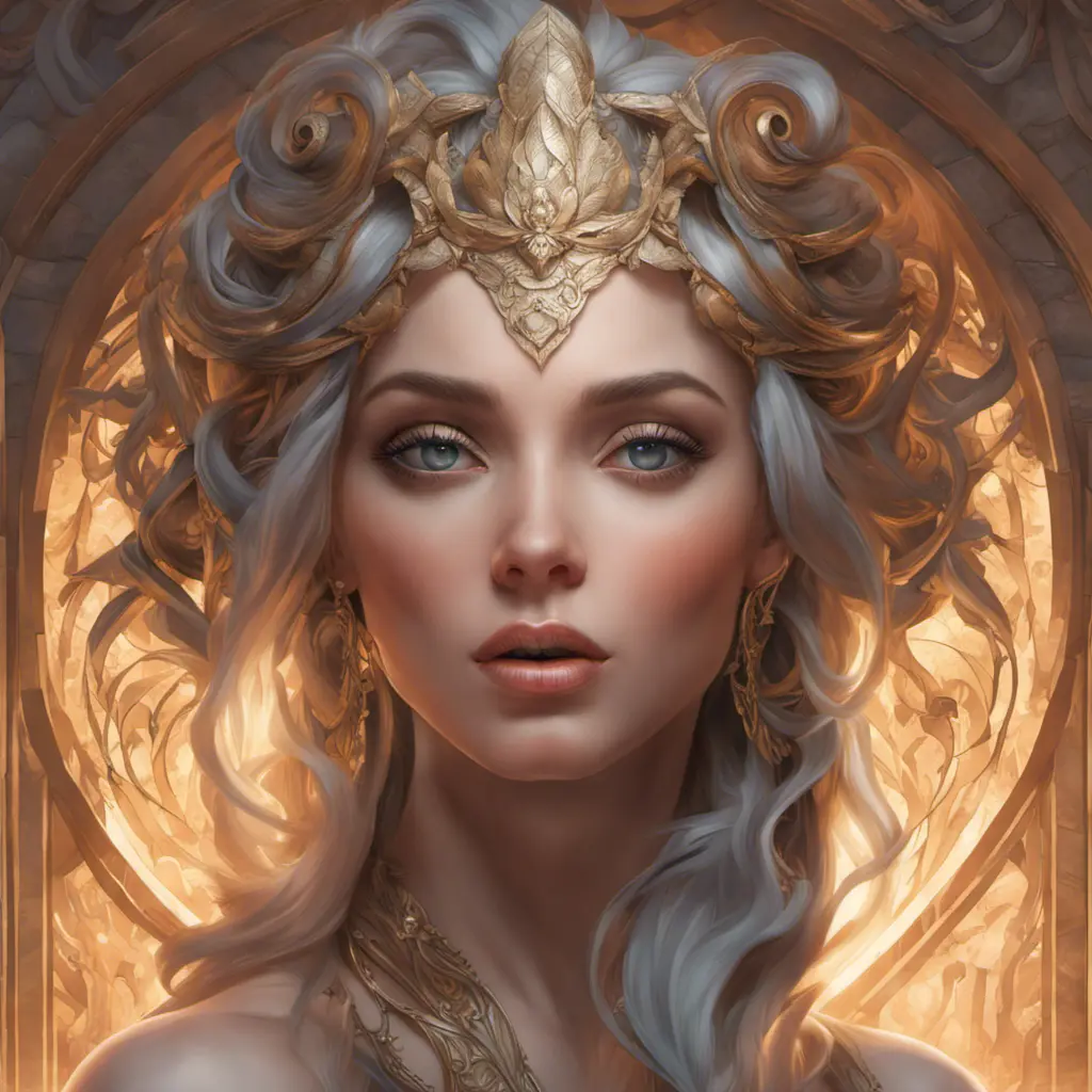 Alluring matte portrait of the beautiful goddess Ker in the style of Stefan Kostic, 8k, Highly Detailed, Intricate, Realistic, Sharp Focus, Volumetric Lighting, Fantasy, Elegant by Stanley Artgerm Lau, Alphonse Mucha, WLOP