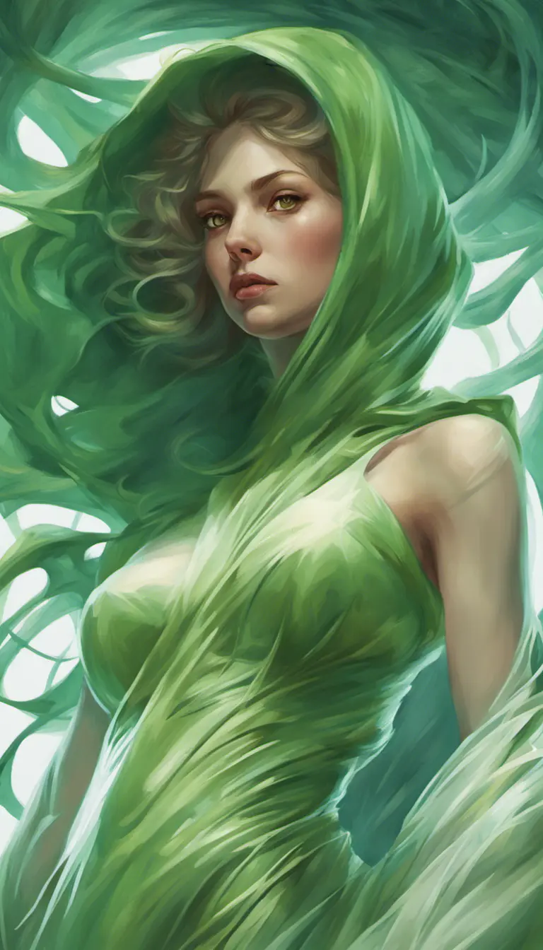 close up green ghost, 4k, Highly Detailed, Hyper Detailed, Powerful, Artstation, Vintage Illustration, Digital Painting, Sharp Focus, Smooth, Concept Art by Stanley Artgerm Lau, Alphonse Mucha, Greg Rutkowski