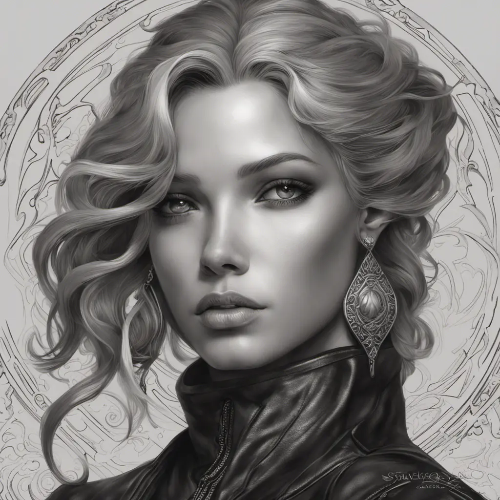 Alluring matte portrait of a beautiful Bel'veth wearing black leather, 8k, Highly Detailed, Intricate, Half Body, Realistic, Sharp Focus, Volumetric Lighting, Fantasy, Elegant by Stanley Artgerm Lau, Alphonse Mucha, WLOP