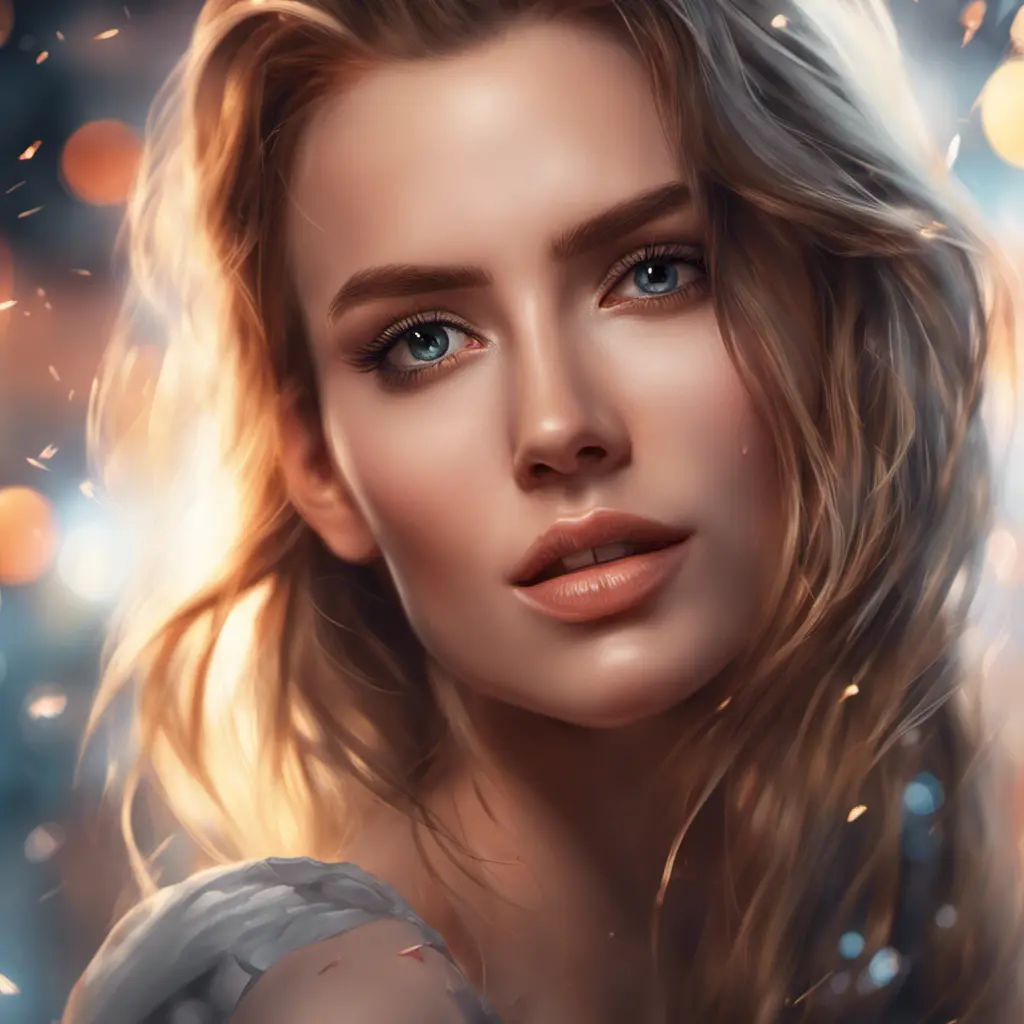 Closeup of a gorgeous female model in the style of stefan kostic, 8k, High Definition, Digital Illustration, Bokeh effect, Photo Realistic, Sharp Focus by Stanley Artgerm Lau