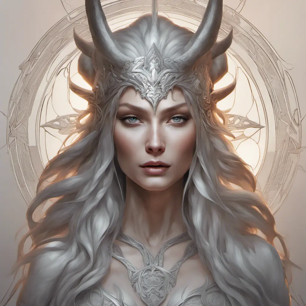 Alluring matte portrait of the beautiful norse goddess Hel in the style of Stefan Kostic, 8k, Highly Detailed, Intricate, Realistic, Sharp Focus, Volumetric Lighting, Fantasy, Elegant by Stanley Artgerm Lau, Alphonse Mucha, WLOP