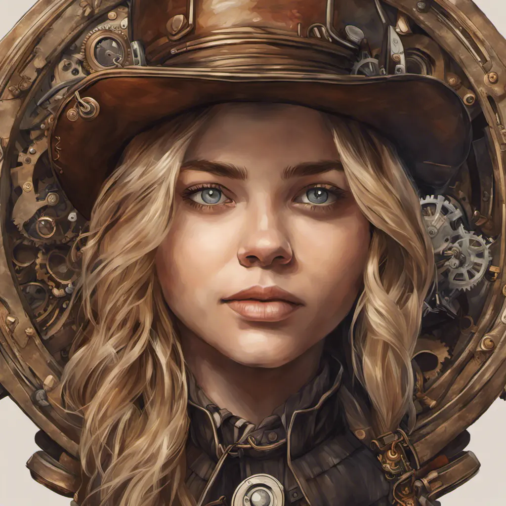 Steampunk portrait of Chloë Grace Moretz, Highly Detailed, Intricate, Artstation, Beautiful, Digital Painting, Sharp Focus, Concept Art, Elegant