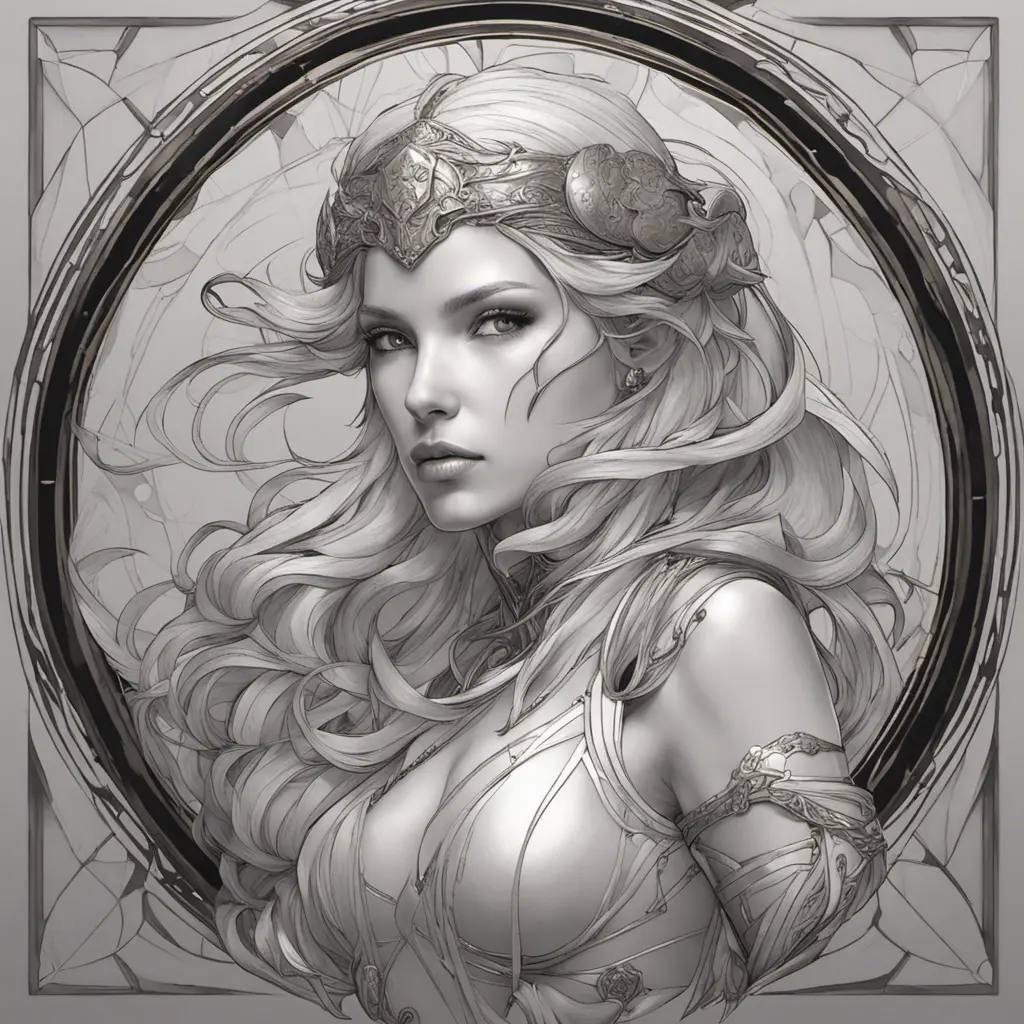 Alluring matte portrait of the beautiful Artemis in black leather, 8k, Highly Detailed, Intricate, Realistic, Sharp Focus, Volumetric Lighting, Fantasy, Elegant by Stanley Artgerm Lau, Alphonse Mucha, WLOP