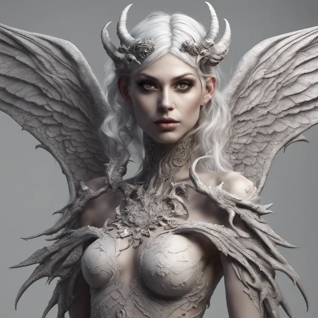 Alluring highly detailed matte portrait of a beautiful winged succubus in the style of Stefan Kostic, 8k, High Definition, Highly Detailed, Intricate, Half Body, Realistic, Sharp Focus, Fantasy, Elegant