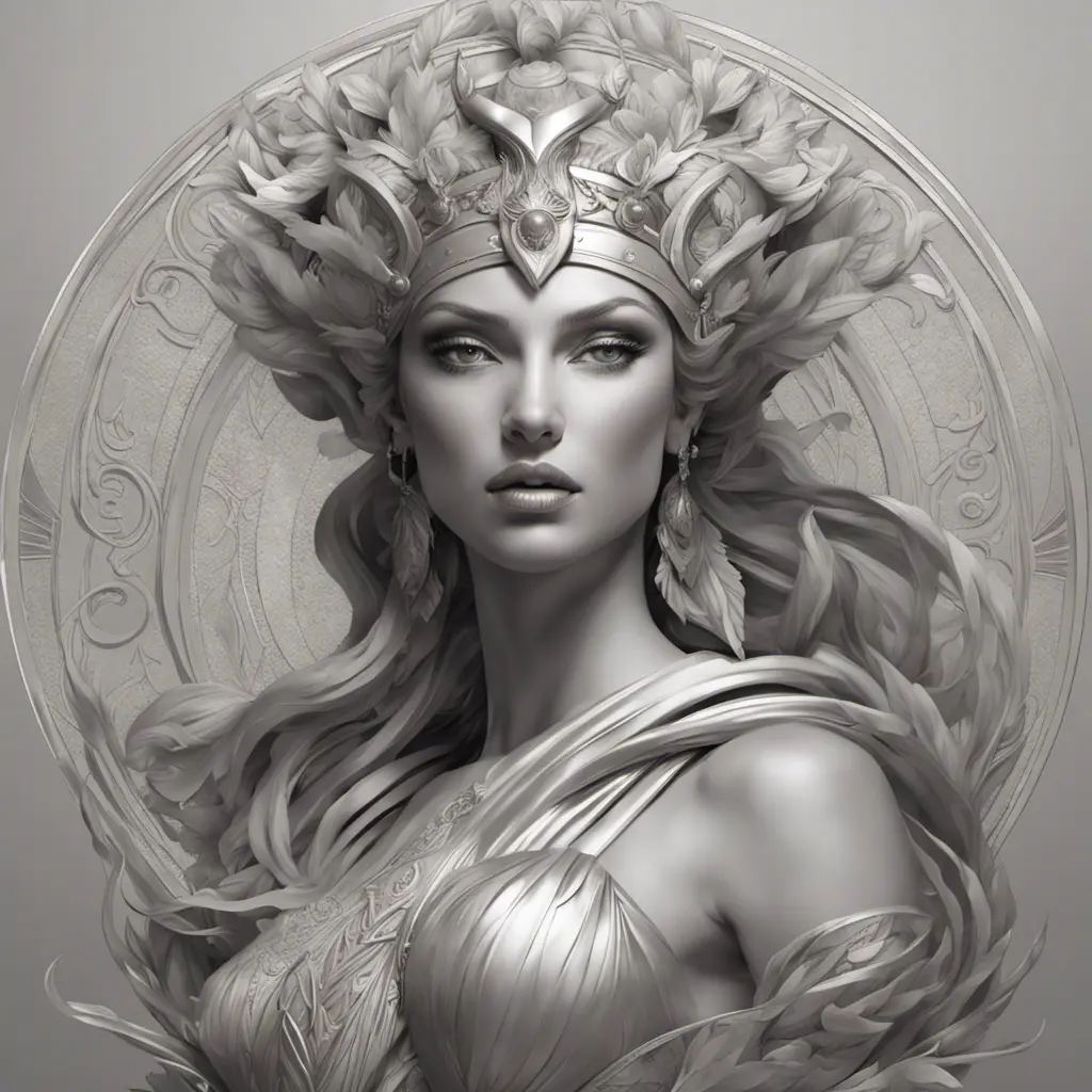 Alluring matte portrait of a fierce goddess Hera in the style of Stefan Kostic, 8k, Highly Detailed, Intricate, Realistic, Sharp Focus, Volumetric Lighting, Fantasy, Elegant by Stanley Artgerm Lau, Alphonse Mucha, WLOP